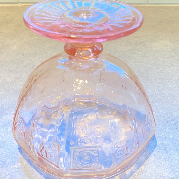 Vintage Anchor Hocking Mayfair Pink Depression Glass Candy Dish no Lid - Picture 7 of 8